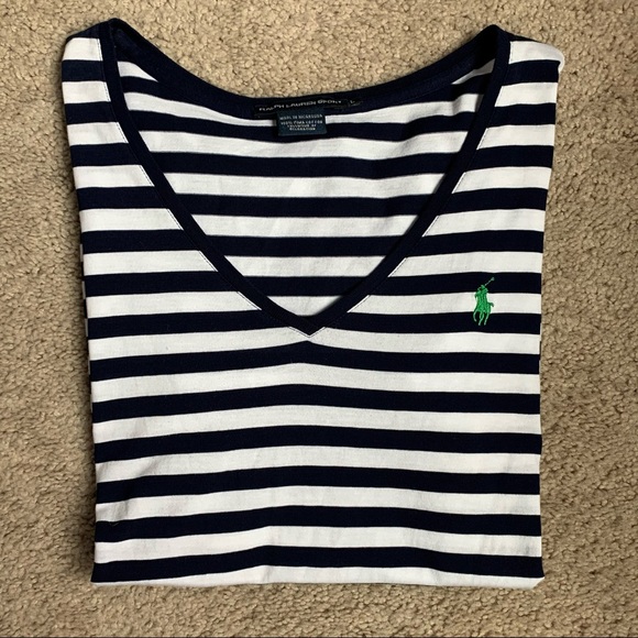 Ralph Lauren Sport Striped V-Neck Tee - Picture 2 of 7